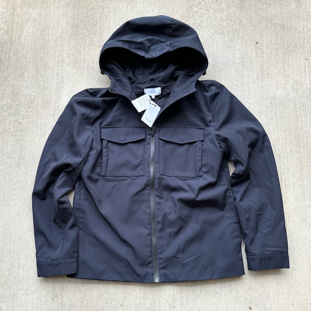 Reiss Delphino 4 Pocket Jacket Navy Men Large NWT 475 Retail